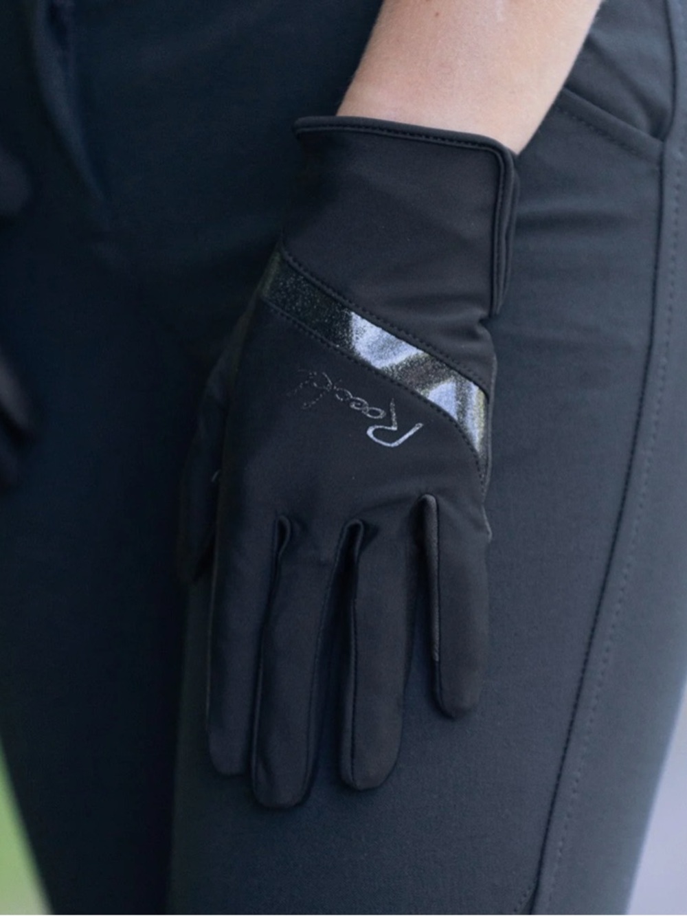 NWT Roeckl Lorraine Safe Grip Riding Glove Black Size 7